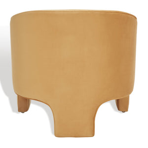 Safavieh LONDYN Boucle Accent Chair - Contemporary Comfort for Modern Living Spaces and Chic Interiors Pumpkin SFV4770C