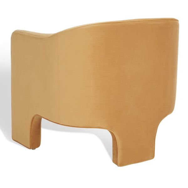 Safavieh LONDYN Boucle Accent Chair - Contemporary Comfort for Modern Living Spaces and Chic Interiors Pumpkin SFV4770C
