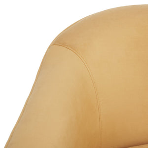 Safavieh LONDYN Boucle Accent Chair - Contemporary Comfort for Modern Living Spaces and Chic Interiors Pumpkin SFV4770C