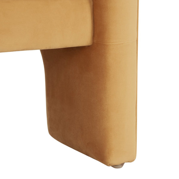 Safavieh LONDYN Boucle Accent Chair - Contemporary Comfort for Modern Living Spaces and Chic Interiors Pumpkin SFV4770C