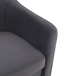 Safavieh LONDYN Boucle Accent Chair - Contemporary Comfort for Modern Living Spaces and Chic Interiors Dark Grey SFV4770D