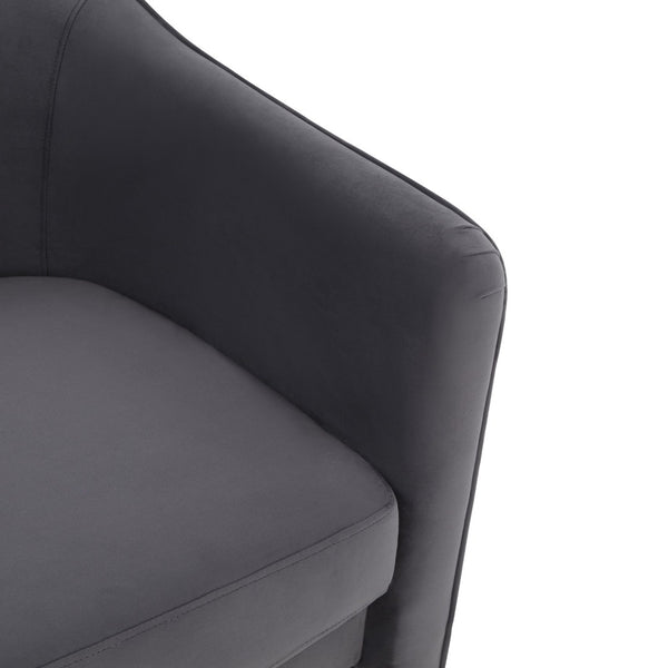 Safavieh LONDYN Boucle Accent Chair - Contemporary Comfort for Modern Living Spaces and Chic Interiors Dark Grey SFV4770D