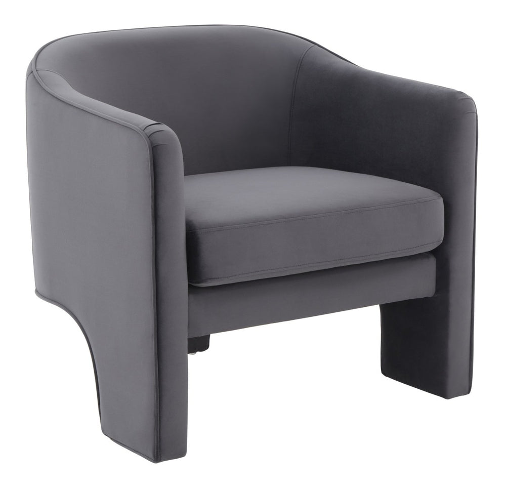 Safavieh LONDYN Boucle Accent Chair - Contemporary Comfort for Modern Living Spaces and Chic Interiors Dark Grey SFV4770D