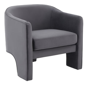 Safavieh LONDYN Boucle Accent Chair - Contemporary Comfort for Modern Living Spaces and Chic Interiors Dark Grey SFV4770D