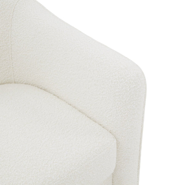 Safavieh LONDYN Boucle Accent Chair - Contemporary Comfort for Modern Living Spaces and Chic Interiors Ivory SFV4770E