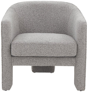 Safavieh LONDYN Boucle Accent Chair - Contemporary Comfort for Modern Living Spaces and Chic Interiors Light Grey SFV4770F
