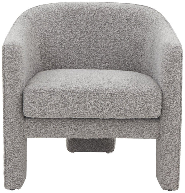 Safavieh LONDYN Boucle Accent Chair - Contemporary Comfort for Modern Living Spaces and Chic Interiors Light Grey SFV4770F