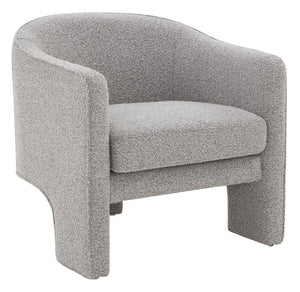 Safavieh LONDYN Boucle Accent Chair - Contemporary Comfort for Modern Living Spaces and Chic Interiors Light Grey SFV4770F