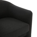 Safavieh Londyn Boucle Accent Chair Black Wood / Fabric / Foam SFV4770G