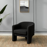 Safavieh Londyn Boucle Accent Chair Black Wood / Fabric / Foam SFV4770G