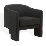 Safavieh Londyn Boucle Accent Chair Black Wood / Fabric / Foam SFV4770G