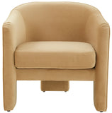 Safavieh Londyn Velvet Accent Chair Light Brown SFV4770H