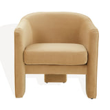 Safavieh Londyn Velvet Accent Chair Light Brown SFV4770H