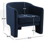 Safavieh Londyn Velvet Accent Chair Navy SFV4770I