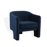 Safavieh Londyn Velvet Accent Chair Navy SFV4770I