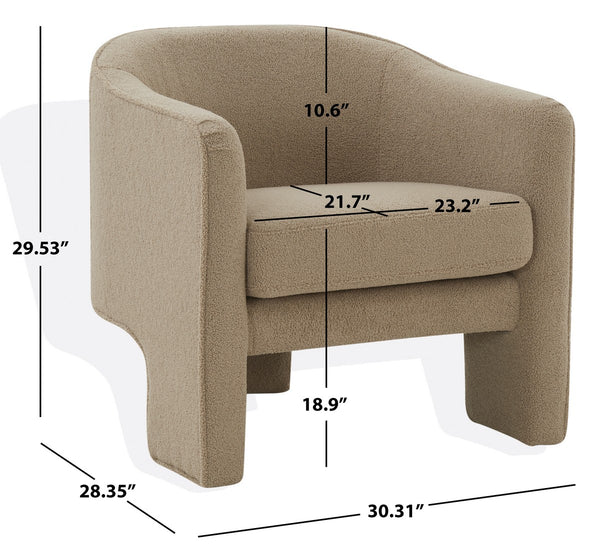 Safavieh Londyn Faux Shearling Accent Chair Brown SFV4770J