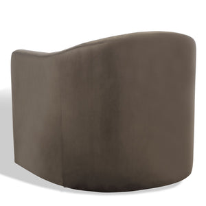 Safavieh LAYLETTE Boucle Accent Chair — Modern Design with Luxurious Upholstery for Stylish Living Spaces Dark Brown SFV4771A