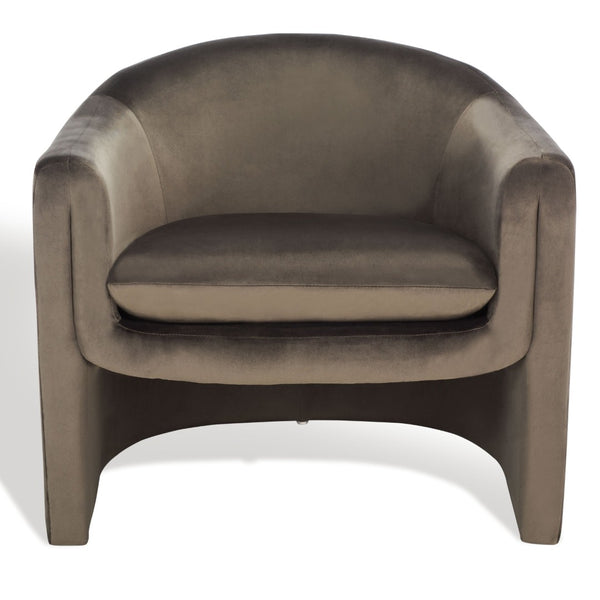 Safavieh LAYLETTE Boucle Accent Chair — Modern Design with Luxurious Upholstery for Stylish Living Spaces Dark Brown SFV4771A