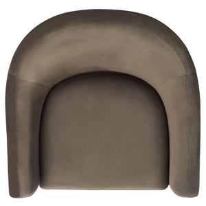 Safavieh LAYLETTE Boucle Accent Chair — Modern Design with Luxurious Upholstery for Stylish Living Spaces Dark Brown SFV4771A