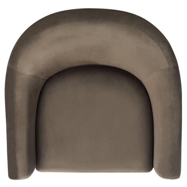 Safavieh LAYLETTE Boucle Accent Chair — Modern Design with Luxurious Upholstery for Stylish Living Spaces Dark Brown SFV4771A