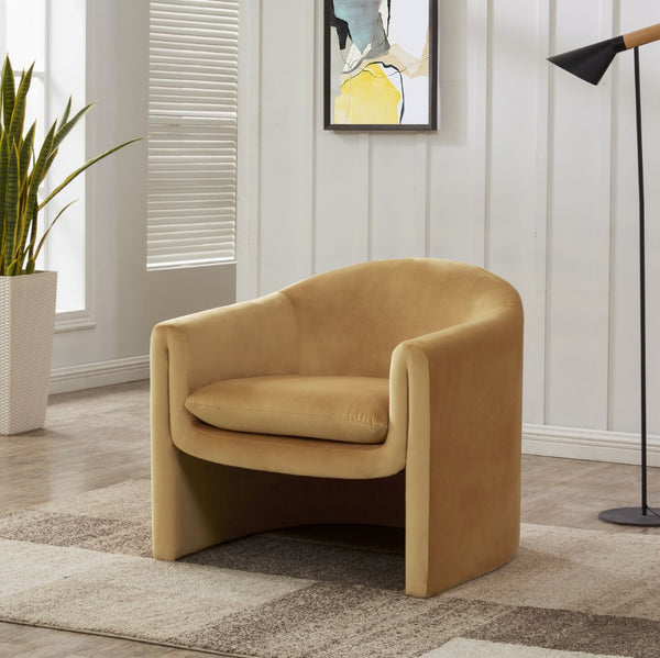 Safavieh LAYLETTE Upholstered Accent Chair in Vibrant Pumpkin Orange - Stylish Comfort for Any Space SFV4771C
