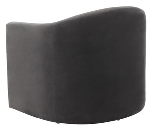 Safavieh LAYLETTE Boucle Accent Chair — Modern Design with Luxurious Upholstery for Stylish Living Spaces Dark Grey SFV4771D
