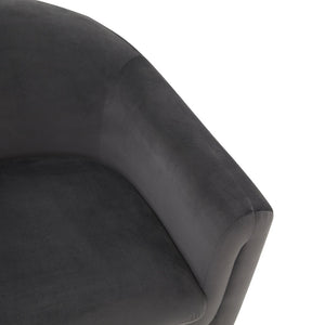 Safavieh LAYLETTE Boucle Accent Chair — Modern Design with Luxurious Upholstery for Stylish Living Spaces Dark Grey SFV4771D