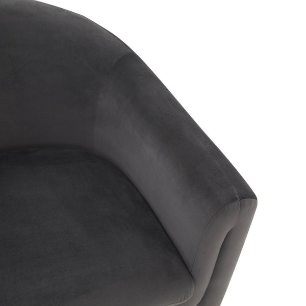 Safavieh LAYLETTE Boucle Accent Chair — Modern Design with Luxurious Upholstery for Stylish Living Spaces Dark Grey SFV4771D