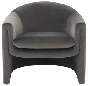 Safavieh LAYLETTE Boucle Accent Chair — Modern Design with Luxurious Upholstery for Stylish Living Spaces Dark Grey SFV4771D