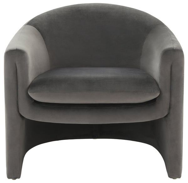 Safavieh LAYLETTE Boucle Accent Chair — Modern Design with Luxurious Upholstery for Stylish Living Spaces Dark Grey SFV4771D