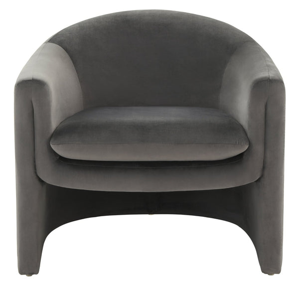 Safavieh LAYLETTE Boucle Accent Chair — Modern Design with Luxurious Upholstery for Stylish Living Spaces Dark Grey SFV4771D