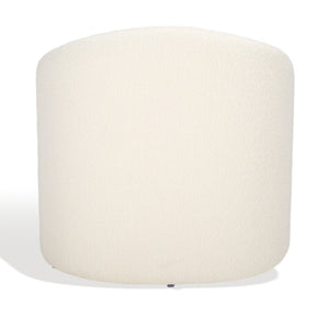 Safavieh LAYLETTE Boucle Accent Chair — Modern Design with Luxurious Upholstery for Stylish Living Spaces Ivory SFV4771E