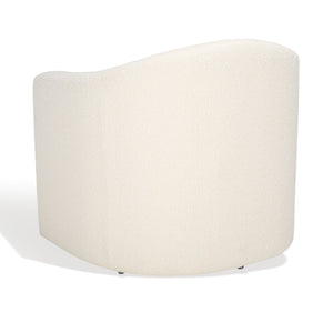 Safavieh LAYLETTE Boucle Accent Chair — Modern Design with Luxurious Upholstery for Stylish Living Spaces Ivory SFV4771E