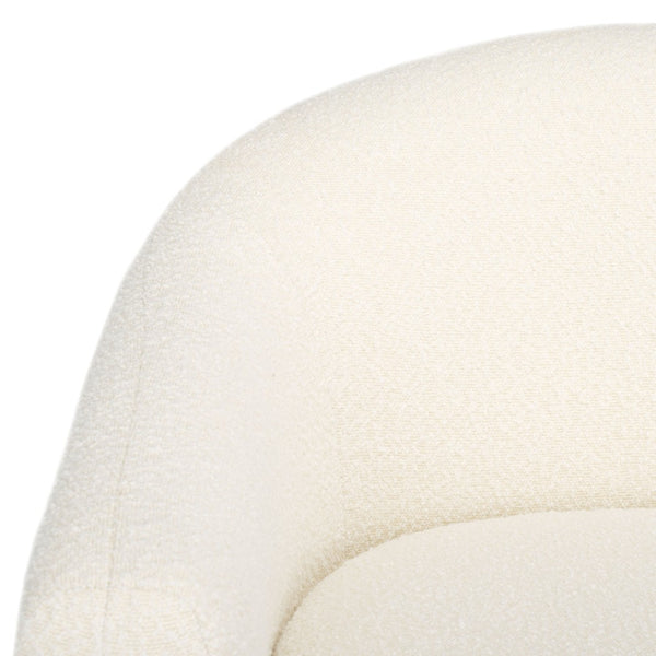 Safavieh LAYLETTE Boucle Accent Chair — Modern Design with Luxurious Upholstery for Stylish Living Spaces Ivory SFV4771E