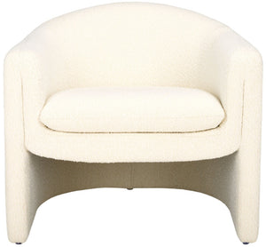 Safavieh LAYLETTE Boucle Accent Chair — Modern Design with Luxurious Upholstery for Stylish Living Spaces Ivory SFV4771E