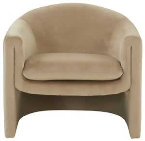 Safavieh Laylette Velvet Accent Chair Light Brown SFV4771H