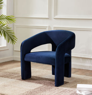 Safavieh ROSEANNA Modern Accent Chair - Stylish Comfort for Living Rooms, Bedrooms, and Office Lounges Navy SFV4780A