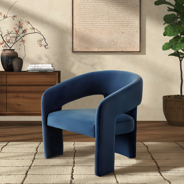 Safavieh ROSEANNA Modern Accent Chair - Stylish Comfort for Living Rooms, Bedrooms, and Office Lounges Navy SFV4780A
