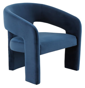 Safavieh ROSEANNA Modern Accent Chair - Stylish Comfort for Living Rooms, Bedrooms, and Office Lounges Navy SFV4780A