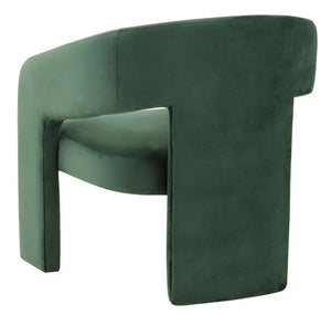 Safavieh ROSEANNA Modern Accent Chair - Stylish Comfort for Living Rooms, Bedrooms, and Office Lounges Forest Green SFV4780B