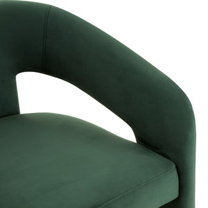 Safavieh ROSEANNA Modern Accent Chair - Stylish Comfort for Living Rooms, Bedrooms, and Office Lounges Forest Green SFV4780B