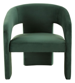 Safavieh ROSEANNA Modern Accent Chair - Stylish Comfort for Living Rooms, Bedrooms, and Office Lounges Forest Green SFV4780B
