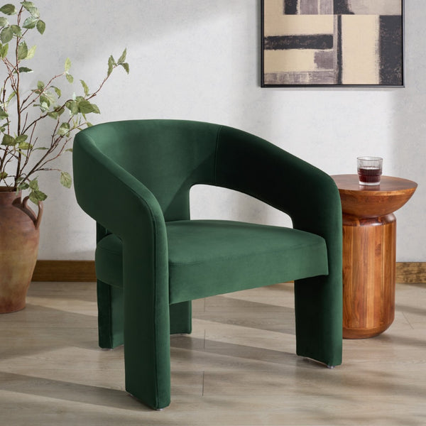 Safavieh ROSEANNA Modern Accent Chair - Stylish Comfort for Living Rooms, Bedrooms, and Office Lounges Forest Green SFV4780B