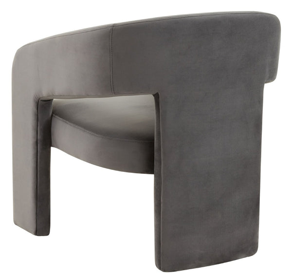 Safavieh ROSEANNA Modern Accent Chair - Stylish Comfort for Living Rooms, Bedrooms, and Office Lounges Dark Grey SFV4780C
