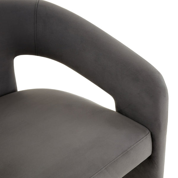 Safavieh ROSEANNA Modern Accent Chair - Stylish Comfort for Living Rooms, Bedrooms, and Office Lounges Dark Grey SFV4780C