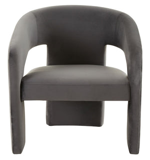 Safavieh ROSEANNA Modern Accent Chair - Stylish Comfort for Living Rooms, Bedrooms, and Office Lounges Dark Grey SFV4780C