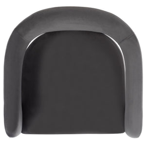 Safavieh ROSEANNA Modern Accent Chair - Stylish Comfort for Living Rooms, Bedrooms, and Office Lounges Dark Grey SFV4780C