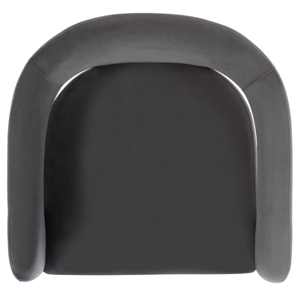 Safavieh ROSEANNA Modern Accent Chair - Stylish Comfort for Living Rooms, Bedrooms, and Office Lounges Dark Grey SFV4780C