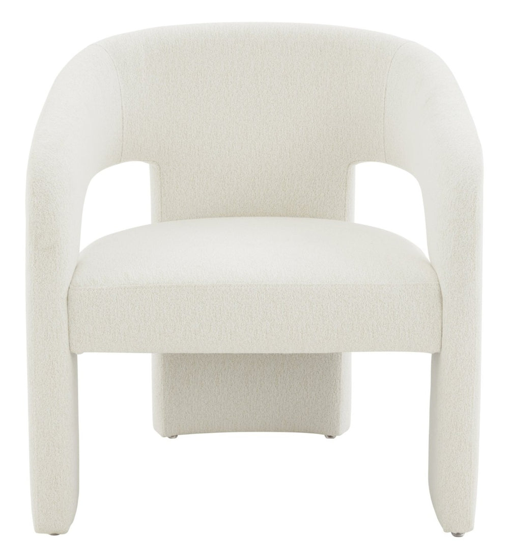 Safavieh ROSEANNA Modern Accent Chair in Ivory - Chic, Comfortable Design for Stylish Living Spaces & Nooks SFV4780D