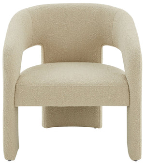 Safavieh Roseanna Modern Accent Chair Tan Wood / Fabric / Foam SFV4780E